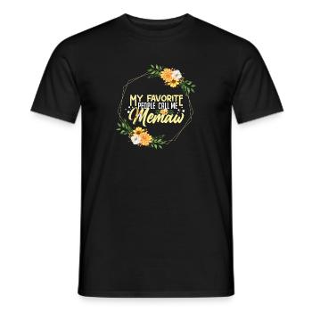 Lustig Meine Lieblingsleute nennen Memaw - Männer T-Shirt - Schwarz - Vorne - AI Model Male 178 light (178cm)