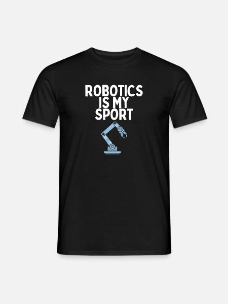 Lustige Robotik ist nicht sportlich Professoren sarkastisch - Männer T-Shirt - Schwarz