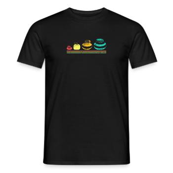 Vintage Curling Stones Enthusiasten sportlich - Männer T-Shirt - Schwarz - Vorne - AI Model Male 178 light (178cm)