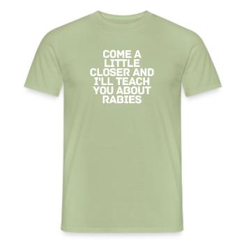 Humorous Veterinary Medicines Sarcastic - Men's T-Shirt - sage - Front - AI Model Male 178 light (178cm)