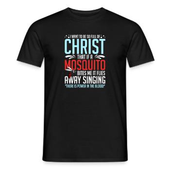 Moustiques dévots du christianisme inspirants - T-shirt homme - noir - Devant - AI Model Male 178 light (178cm)