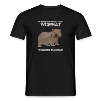 Wombat - Männer T-Shirt - Schwarz - Vorne - AI Model Male 178 light (178cm)