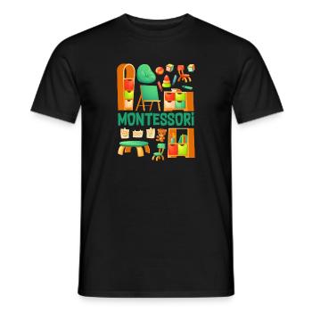 Humorous Daycare Teachers Appreciation Rainbows - Men's T-Shirt - black - Front - AI Model Male 178 light (178cm)