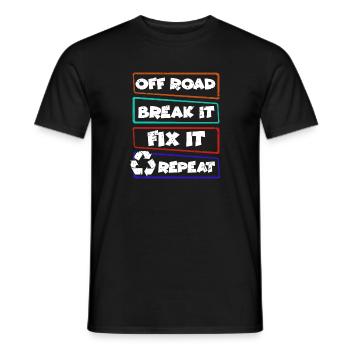 Humorvolle Offroad-Break-It-Out-Door-Motivation - Männer T-Shirt - Schwarz - Vorne - AI Model Male 178 light (178cm)