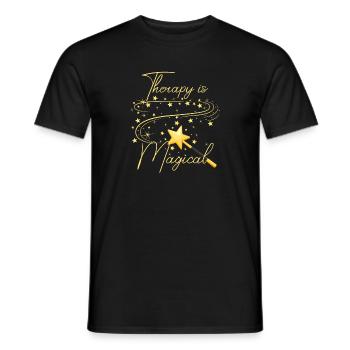 Humorous Magical Mentally Sick Disorders - Men's T-Shirt - black - Front - AI Model Male 178 light (178cm)