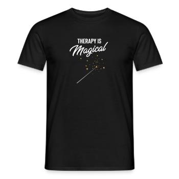 Humorous Magical Mentally Sick Disorders - Men's T-Shirt - black - Front - AI Model Male 178 light (178cm)