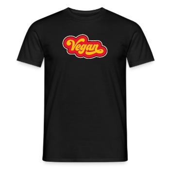 Végétalien - T-shirt homme - noir - Devant - AI Model Male 178 light (178cm)
