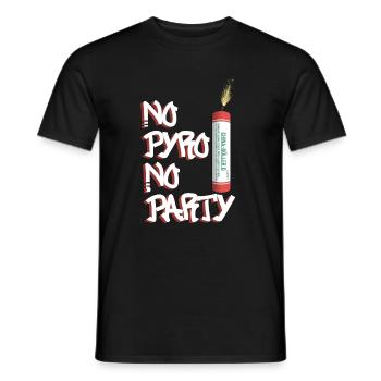 No Pyro No Party - Männer T-Shirt - Schwarz - Vorne - AI Model Male 178 light (178cm)