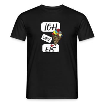 Ich Liebe Eis Freizeit Kinder T-Shirt Geschenkidee - Männer T-Shirt - Schwarz - Vorne - AI Model Male 178 light (178cm)