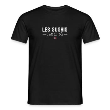 Sushi ist Leben! Für Sushi-Fans - Männer T-Shirt - Schwarz - Vorne - AI Model Male 178 light (178cm)