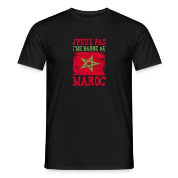I can't go to Morocco - Men's T-Shirt - black - Front - AI Model Male 178 light (178cm)