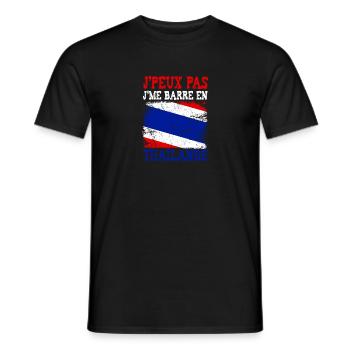 Je peux pas je me barre en Thailande - T-shirt homme - noir - Devant - AI Model Male 178 light (178cm)