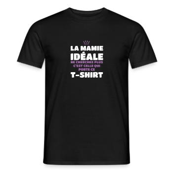 La mamie idéale ne cherchez plus c'est moi - T-shirt homme - noir - Devant - AI Model Male 178 light (178cm)