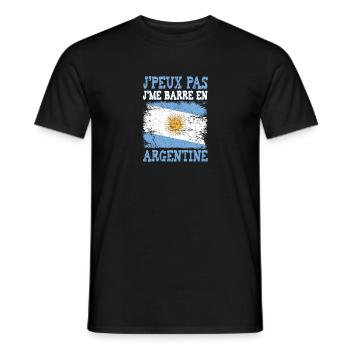 I can't I'm in Argentina - Men's T-Shirt - black - Front - AI Model Male 178 light (178cm)
