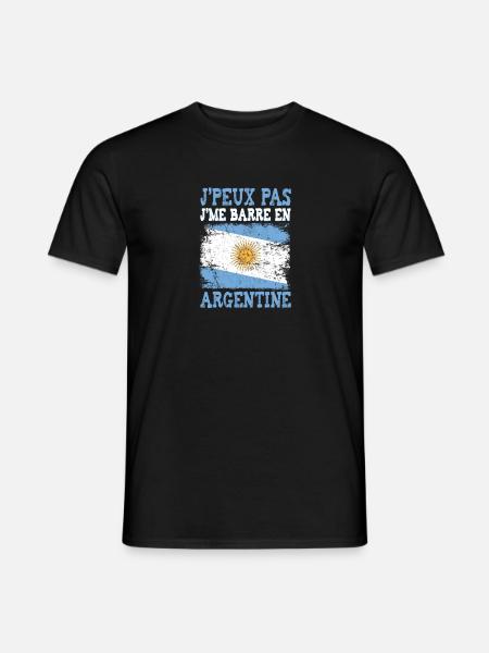 Ich kann nicht, ich bin in Argentinien - Männer T-Shirt - Schwarz