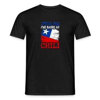 Ich kann nicht nach Chile - Männer T-Shirt - Schwarz - Vorne - AI Model Male 178 light (178cm)