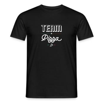 Team Pizza - Pour fans de pizza et les Pizzaiolos - T-shirt homme - noir - Devant - AI Model Male 178 light (178cm)