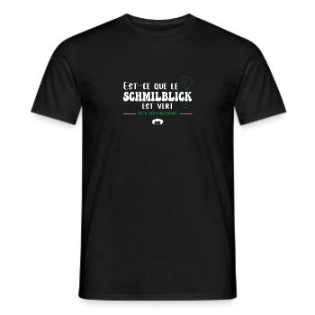 Is Schmilblick green? Miller - Men's T-Shirt - black - Front - AI Model Male 178 light (178cm)