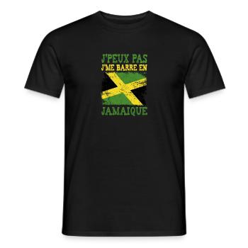 Je peux pas je me barre en Jamaique - T-shirt homme - noir - Devant - AI Model Male 178 light (178cm)