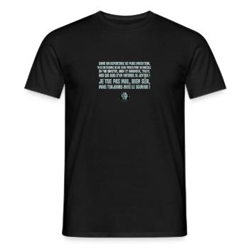 A report of pure invention... Cult replica - Men's T-Shirt - black - Front - AI Model Male 178 light (178cm)