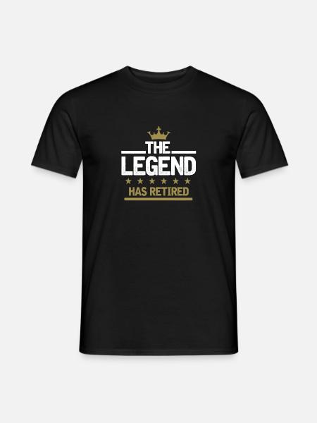 En legende är pensionerad gåvaidé - T-shirt herr - svart