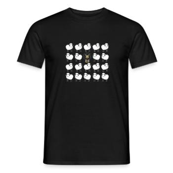 black sheep outsider animal gift family - Men's T-Shirt - black - Front - AI Model Male 178 light (178cm)