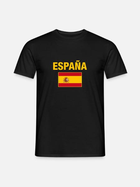 Spagna Espana Spagna bandiera rossa regalo giallo paese - T-shirt herr - svart
