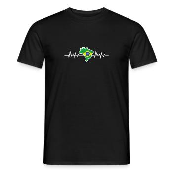 Brésil flag - T-shirt homme - noir - Devant - AI Model Male 178 light (178cm)