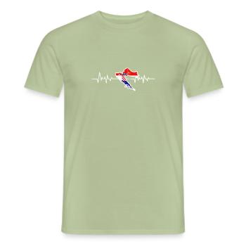 Kroatien - Männer T-Shirt - Sage - Vorne - AI Model Male 178 light (178cm)