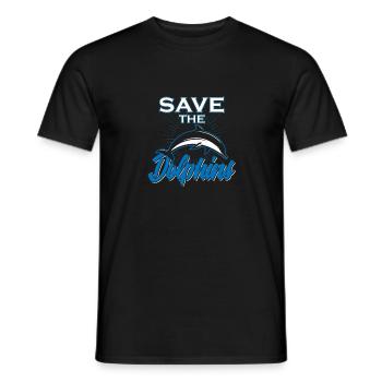 Rettet die Delphine Klimawandel Ozean Meer Tiere - Männer T-Shirt - Schwarz - Vorne - AI Model Male 178 light (178cm)