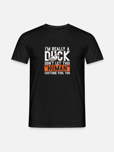 Ente Karneval Kostüm Halloween Geschenk - Männer T-Shirt - Schwarz
