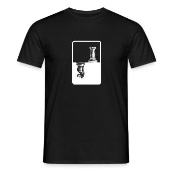 Springer Tower Chess Chess Pieces Gift - Men's T-Shirt - black - Front - AI Model Male 178 light (178cm)