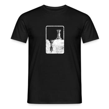 Tower King Chess Piece Chess Strategy Gift - Men's T-Shirt - black - Front - AI Model Male 178 light (178cm)