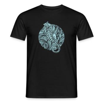 Seepferd Seepferdchen Fisch Meer Ozean Geschenk - Männer T-Shirt - Schwarz - Vorne - AI Model Male 178 light (178cm)