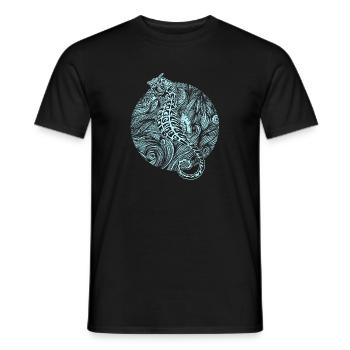 Hippocampe hippocampe poisson mer océan cadeau - T-shirt homme - noir - Devant - AI Model Male 178 light (178cm)
