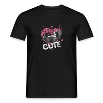 Masque de gaz gazeux mignon skunk fart badger puant - T-shirt homme - noir - Devant - AI Model Male 178 light (178cm)