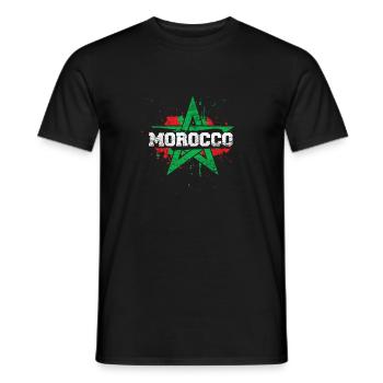 Maroc Pays Drapeau Coupe du Monde Afrique - T-shirt homme - noir - Devant - AI Model Male 178 light (178cm)