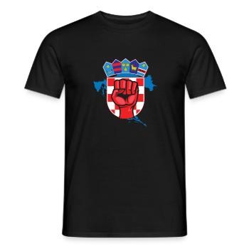 Kroatien - Männer T-Shirt - Schwarz - Vorne - AI Model Male 178 light (178cm)