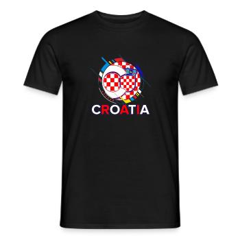 Croatia - Men's T-Shirt - black - Front - AI Model Male 178 light (178cm)