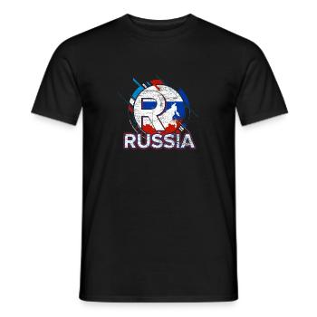 Russie - T-shirt homme - noir - Devant - AI Model Male 178 light (178cm)
