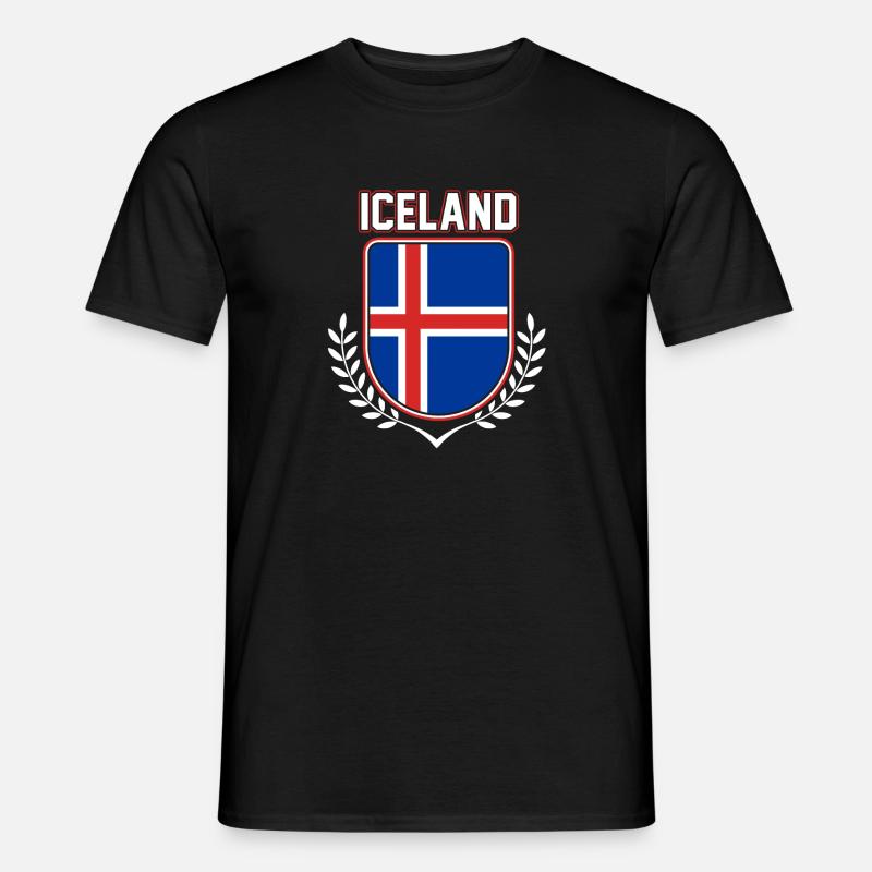 Island - Männer T-Shirt - Schwarz