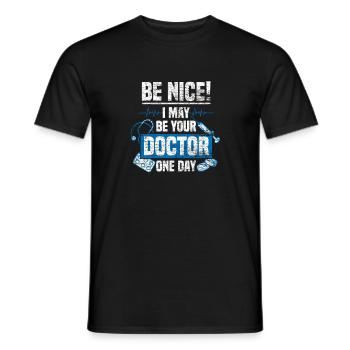 Médecin étudiant médecin cadeau médecin - T-shirt homme - noir - Devant - AI Model Male 178 light (178cm)