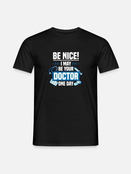 Étudiant en médecine docteur docteur seringue cadeau - T-shirt homme - noir