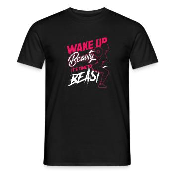 Sport Training Woman Girl Gift Squat - Men's T-Shirt - black - Front - AI Model Male 178 light (178cm)