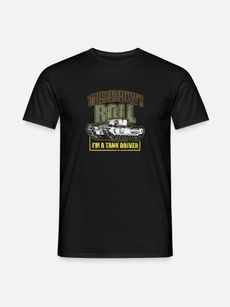 Panzer - Männer T-Shirt - Schwarz
