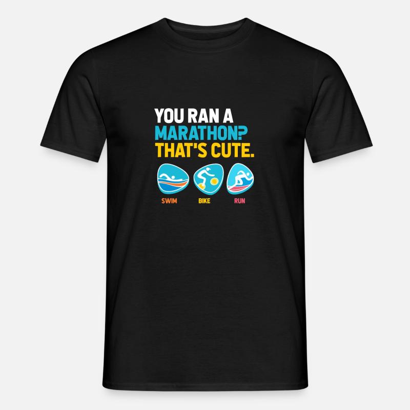 Triathlon - Männer T-Shirt - Schwarz