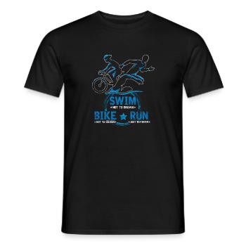 Triathlon Sportler Athlet Wettkampf Motivation - Männer T-Shirt - Schwarz - Vorne - AI Model Male 178 light (178cm)