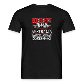 Australia - Men's T-Shirt - black - Front - AI Model Male 178 light (178cm)