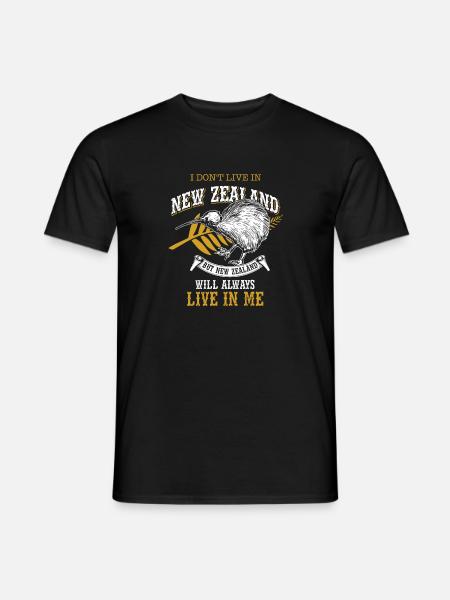 Neuseeland Kiwi Work & Travel Backpack - Männer T-Shirt - Schwarz
