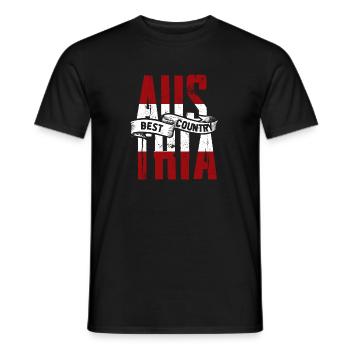Österreich - Männer T-Shirt - Schwarz - Vorne - AI Model Male 178 light (178cm)